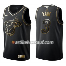 NBA Miami Heat Trikot Dwyane Wade 3 Nike Schwarz Golden Edition Swingman - Herren